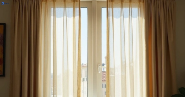 Dull dusty drapes in glen-iris-vic before professional cleaning